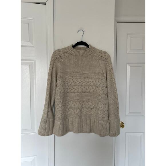 Vintage St. John's Bay Taupe Tan Cozy Coastal Knit Sweater - Picture 3 of 3